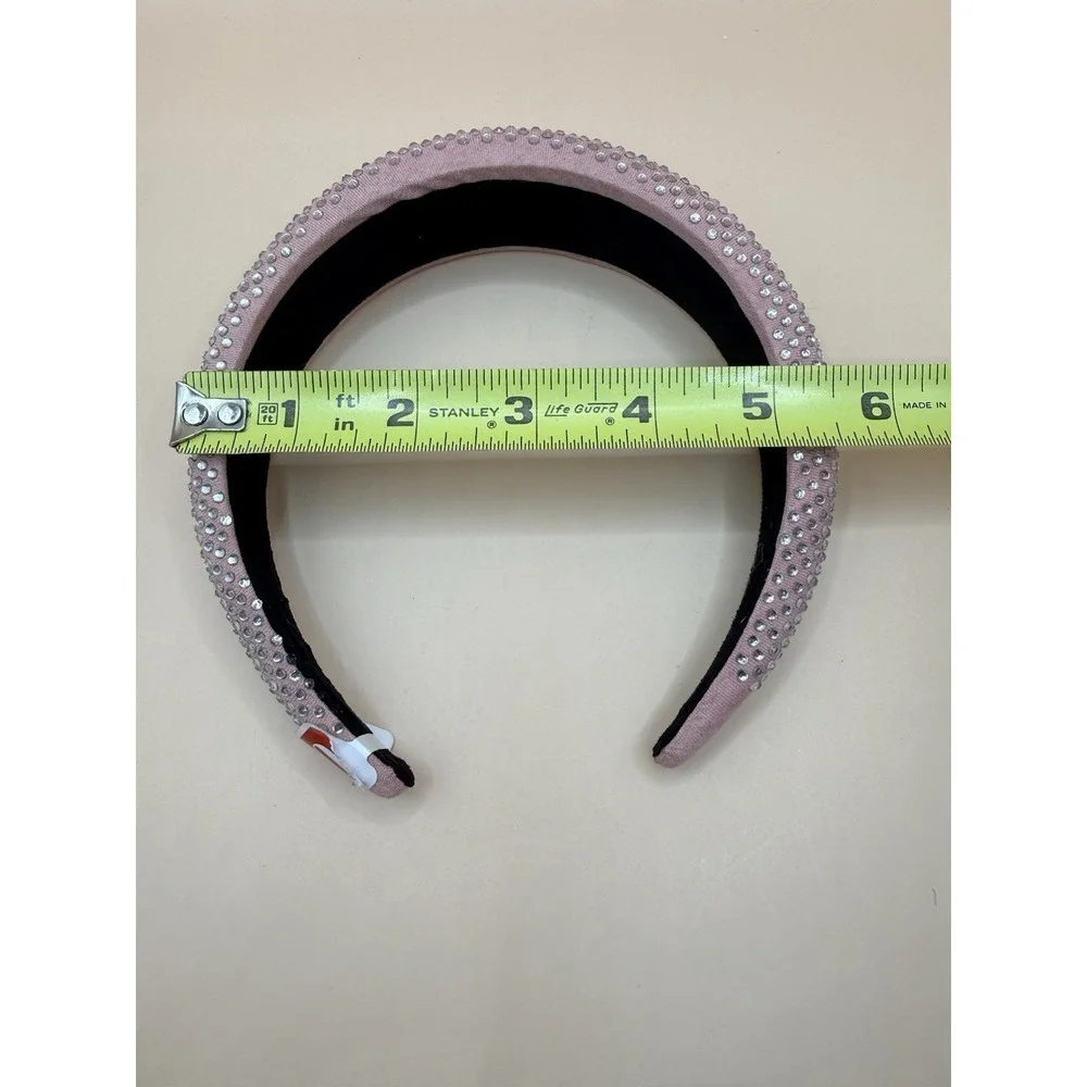 Claires Headband Light Pink White Rhinestone Gems Hair Accessory Costume Cosplay